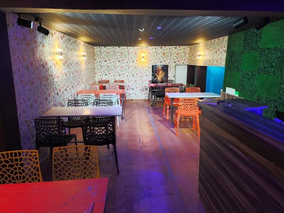 Cozy interior of Mikie's Cafe & Restaurant in Lakhimpur